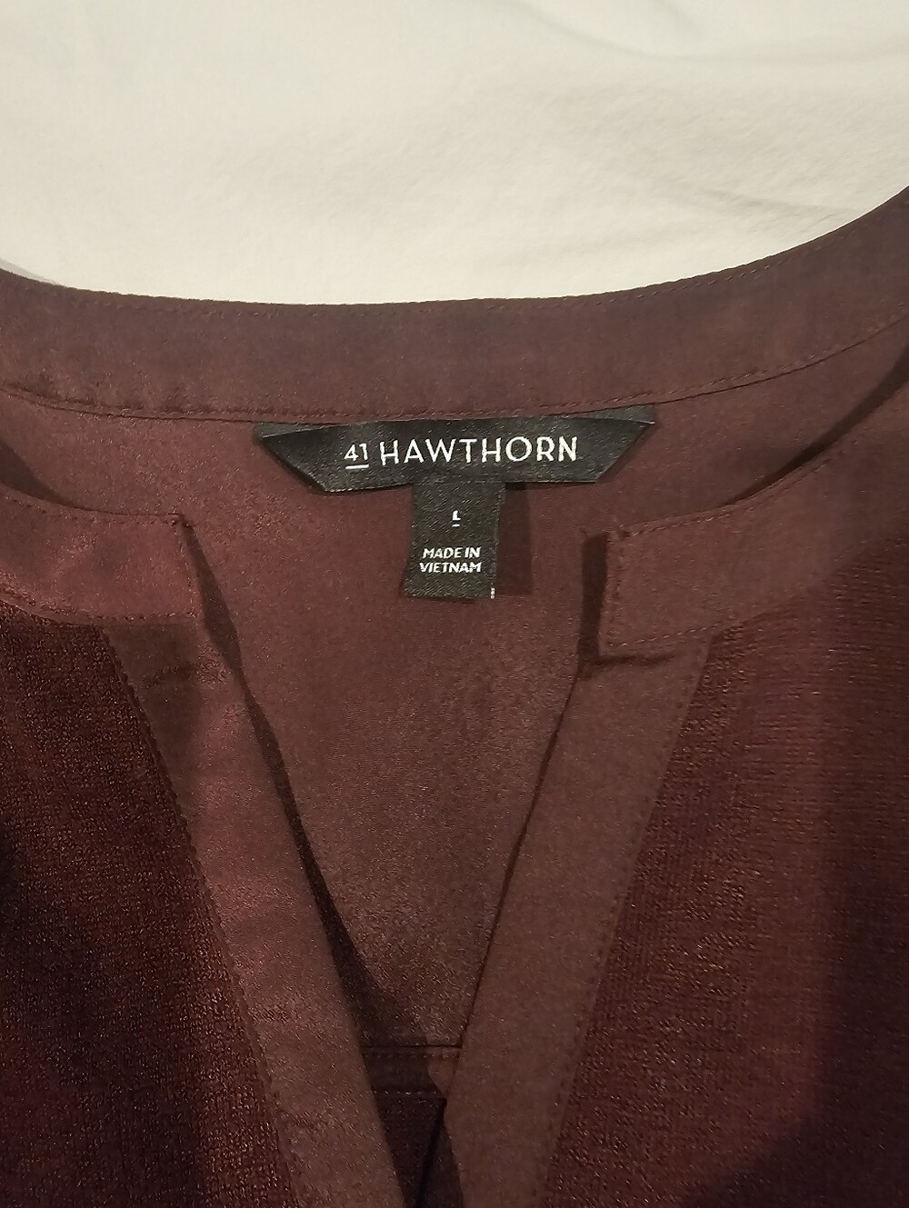 41 Hawthorn Sleeveless Notch V Tank in Wine - Picture 2 of 3